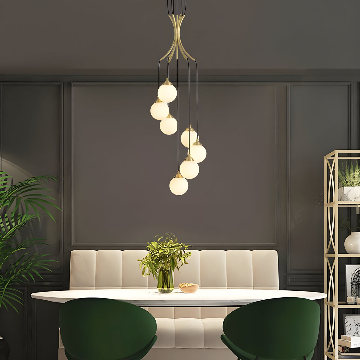 Zoruvyi Moderne Minimalistische Ball Drop glas Kroonluchter
