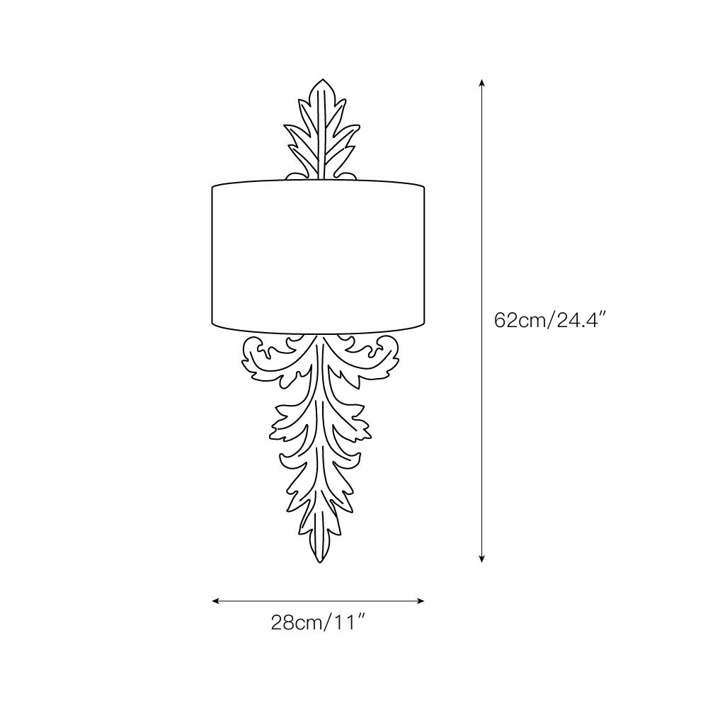 Alvuvyi Moderne wandlamp met bladerenmotief van stof