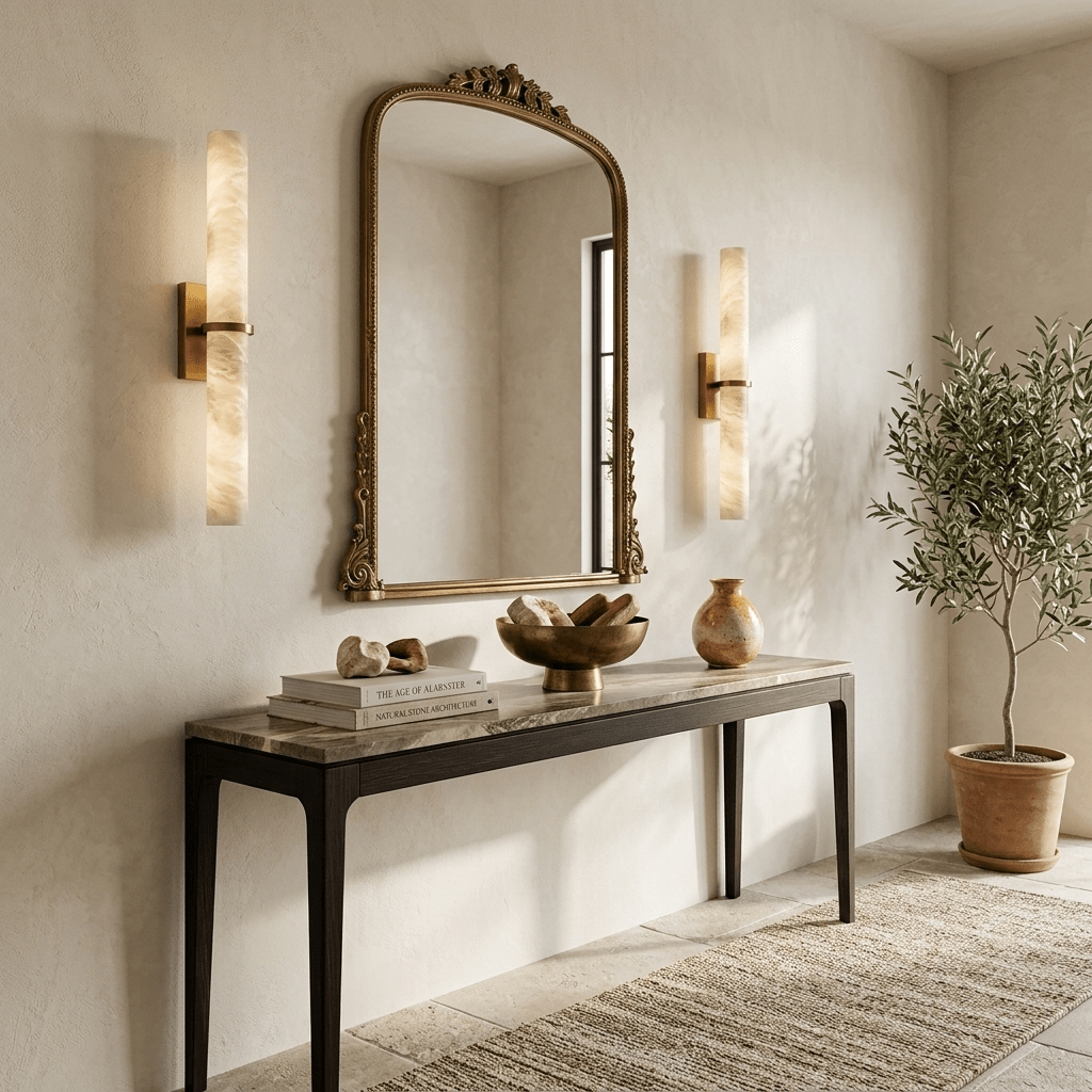 Cyprien albasten wandlamp