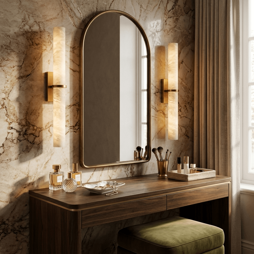 Cyprien albasten wandlamp