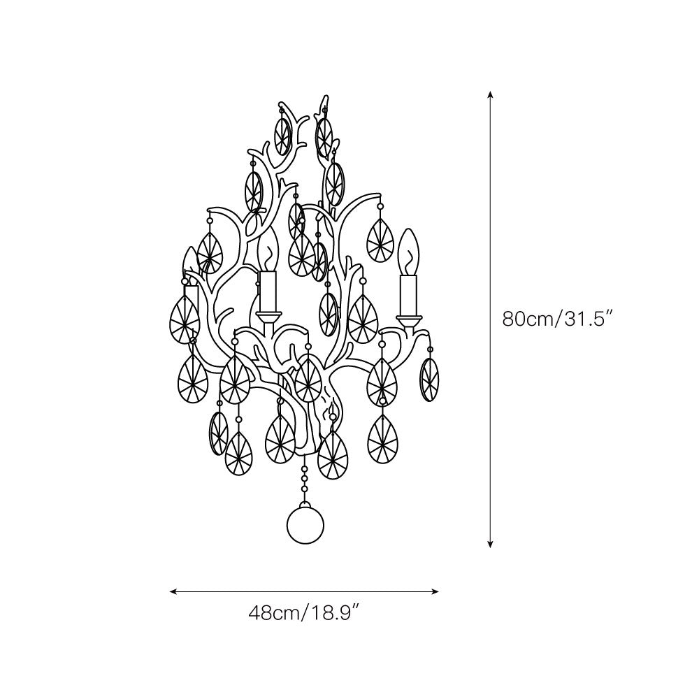 Caeluvyi Postmodern Luxe Metal wandlamp