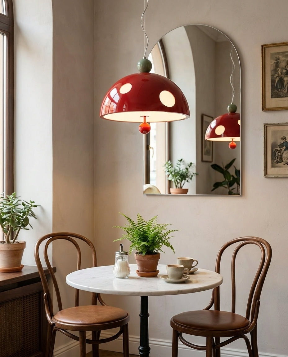 Toadstool hanglamp crème