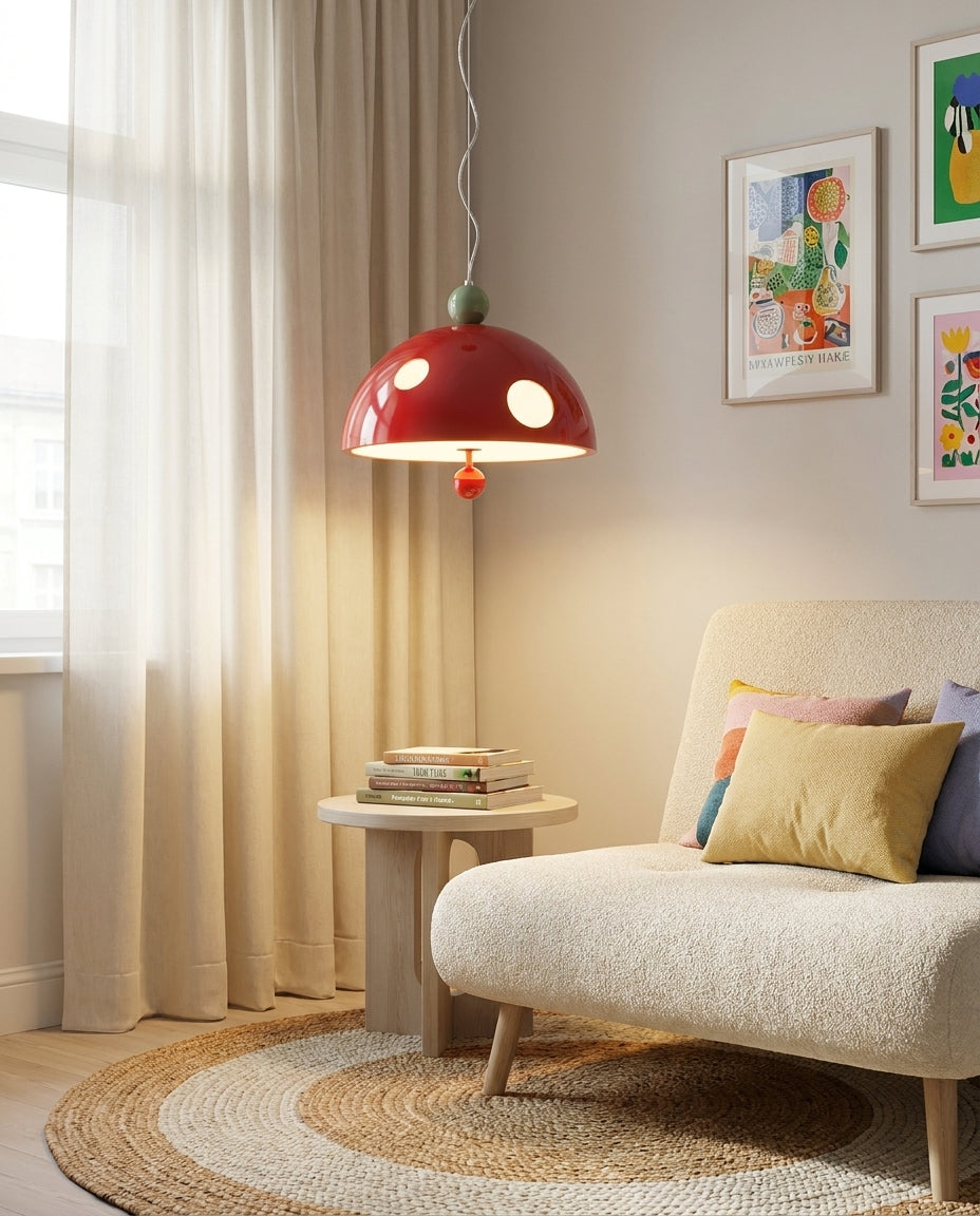 Toadstool hanglamp crème