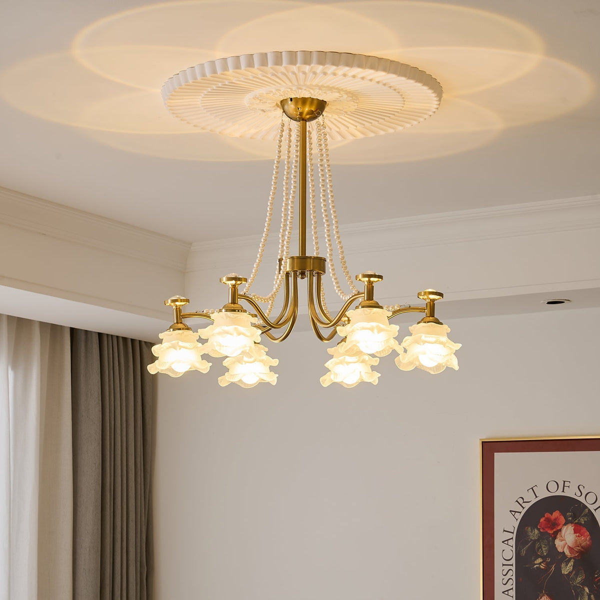 Cotalisra Premium elegantie Rose glas kroonluchter