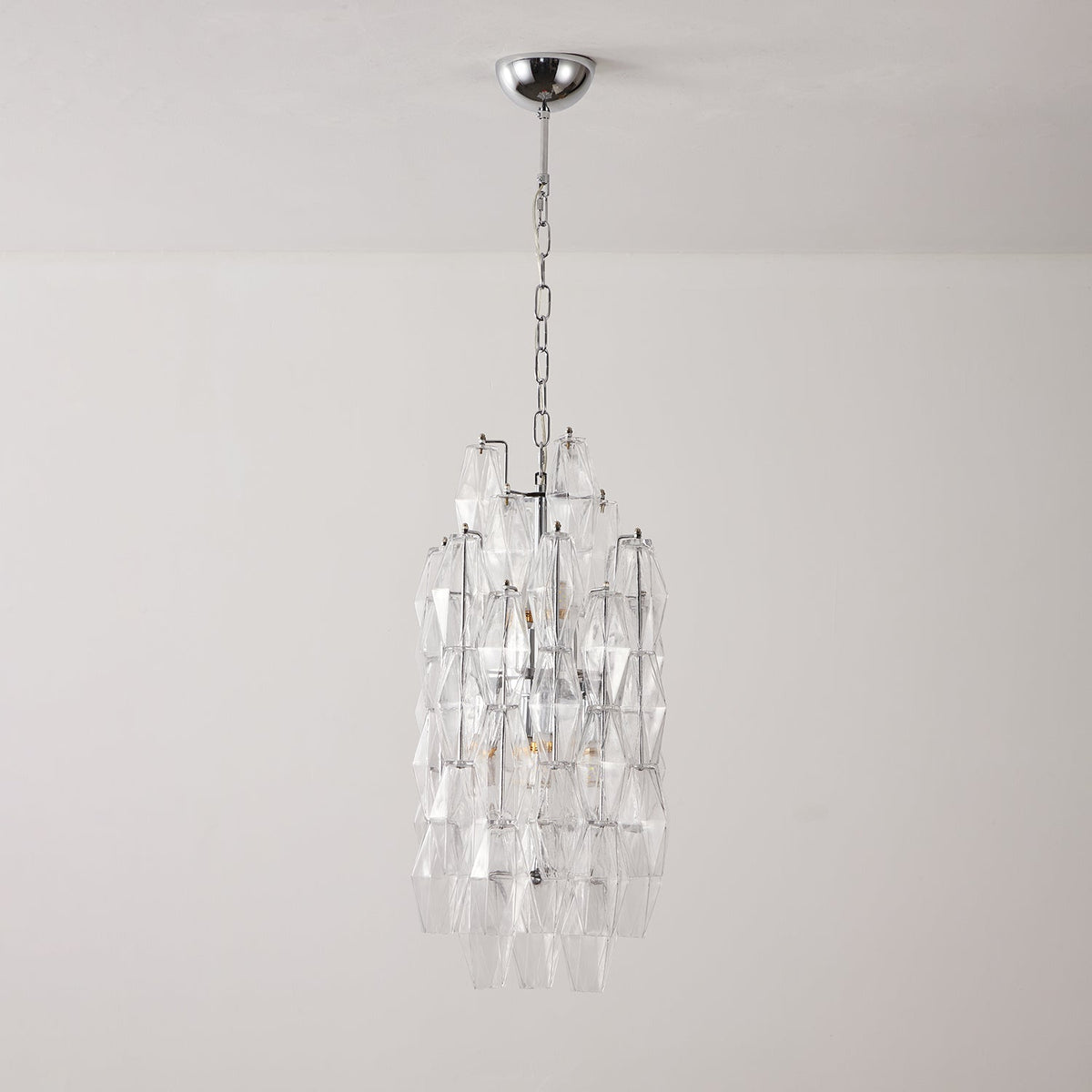Lioraian Kroonluchter Amber Prism Lang Cascaderend glas Vintage
