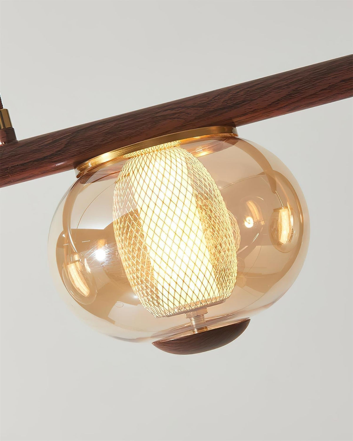 Alviora hanglamp hout glas lineair Japandi