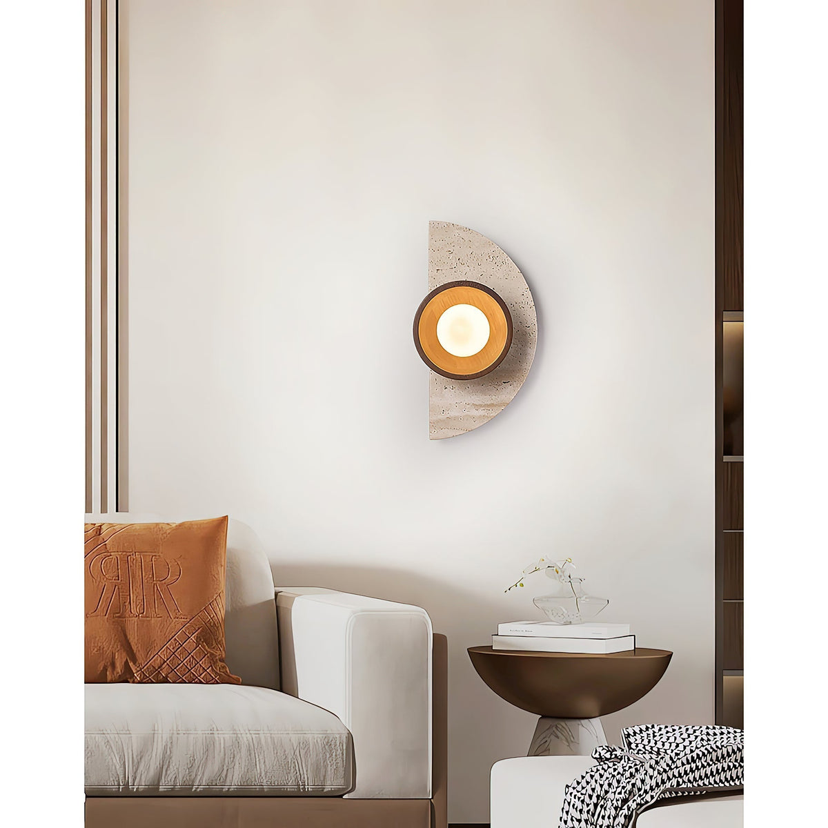 Dvaluvyi wandlamp travertin Individual Creativity