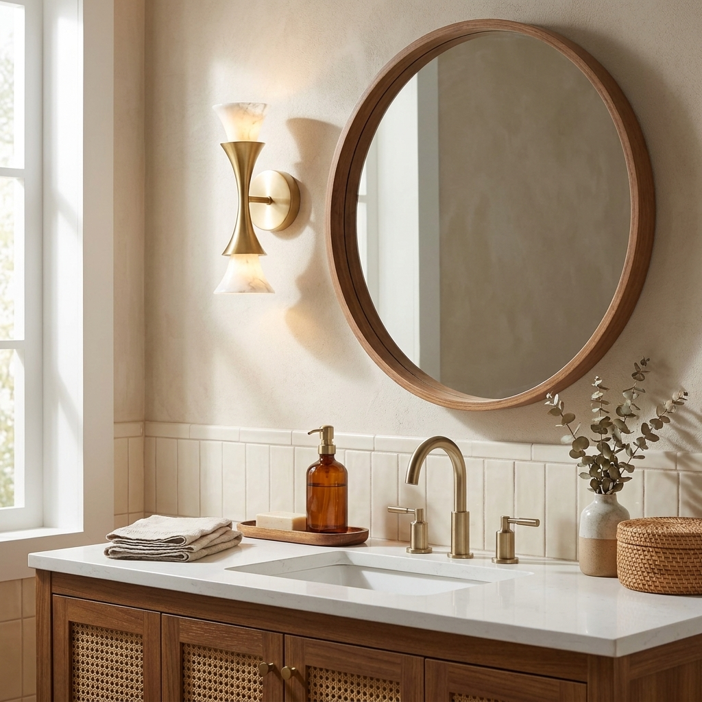 Oakenwick albast wandlamp