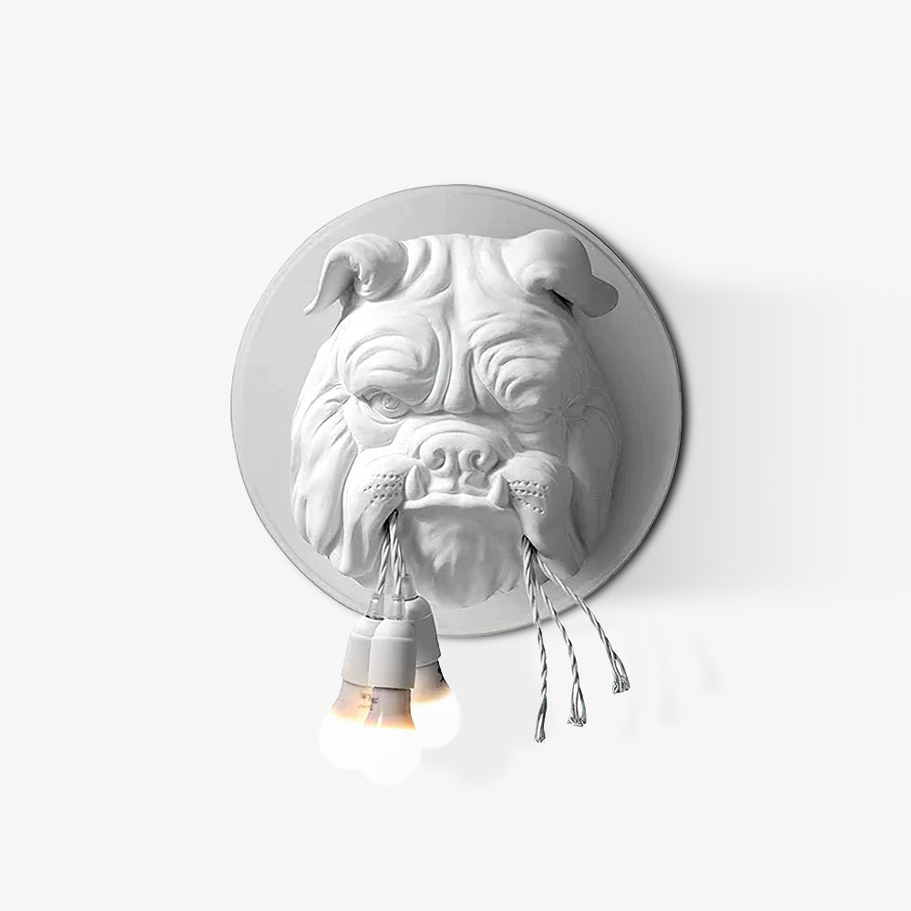 Umeri wandlamp Bulldog Sculpture Whimsical