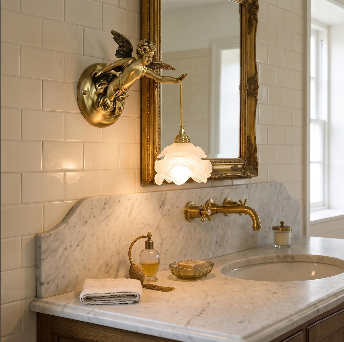 Solange Angel glas wandlamp