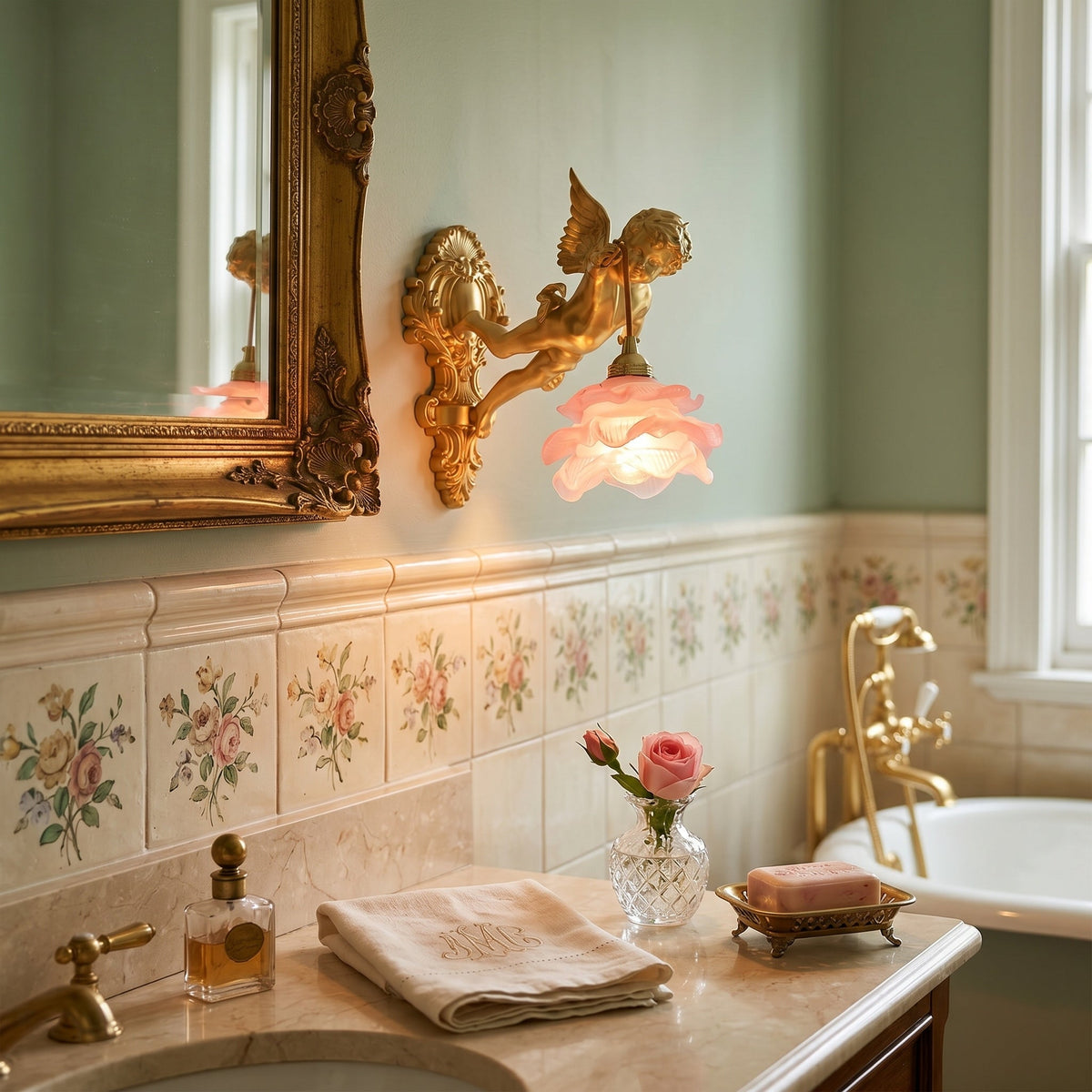 Solange Angel glas wandlamp