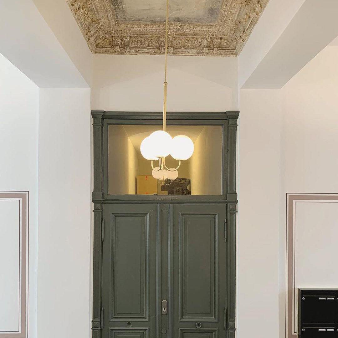 Brin elegante hanglamp van metaal en glas