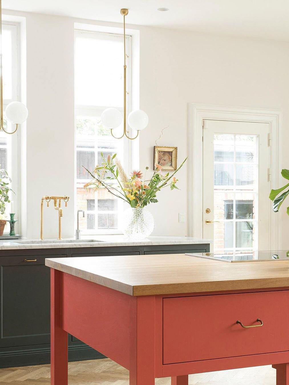 Brin elegante hanglamp van metaal en glas