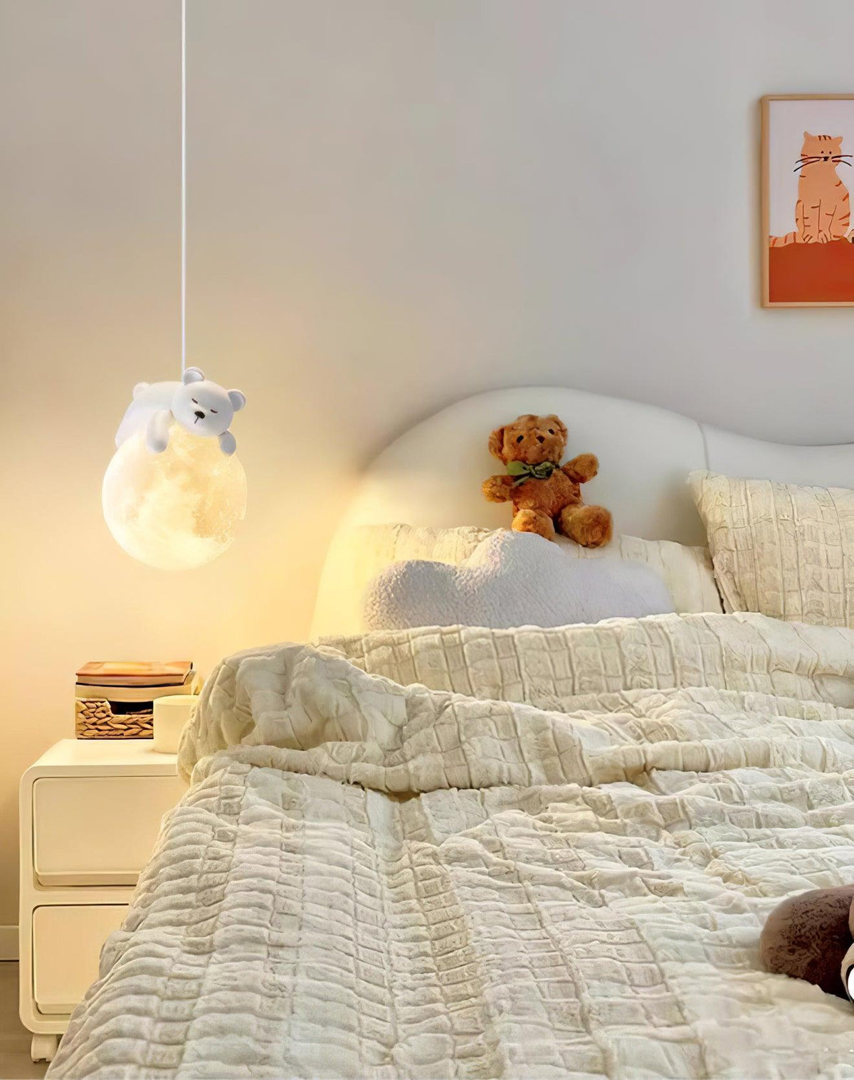 Velisise hanglamp Beer Maan voor kinderkamer