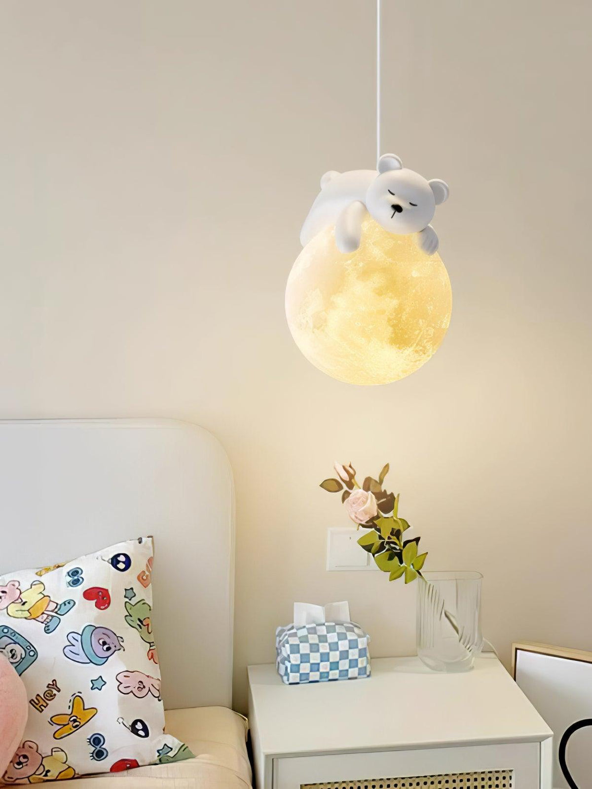 Velisise hanglamp Beer Maan voor kinderkamer