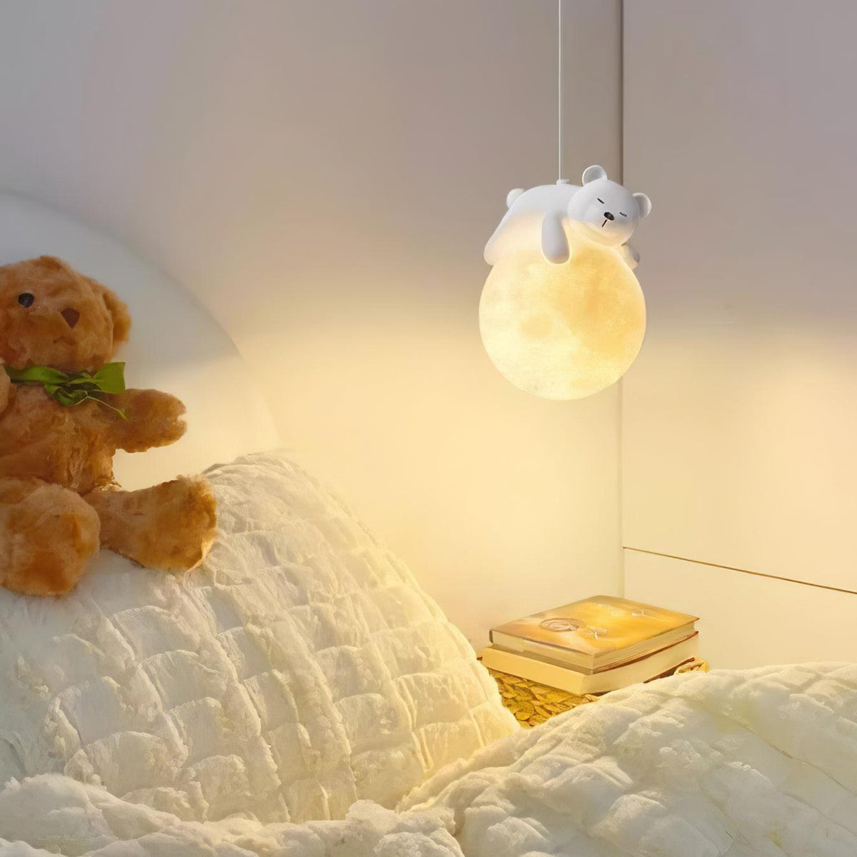 Velisise hanglamp Beer Maan voor kinderkamer