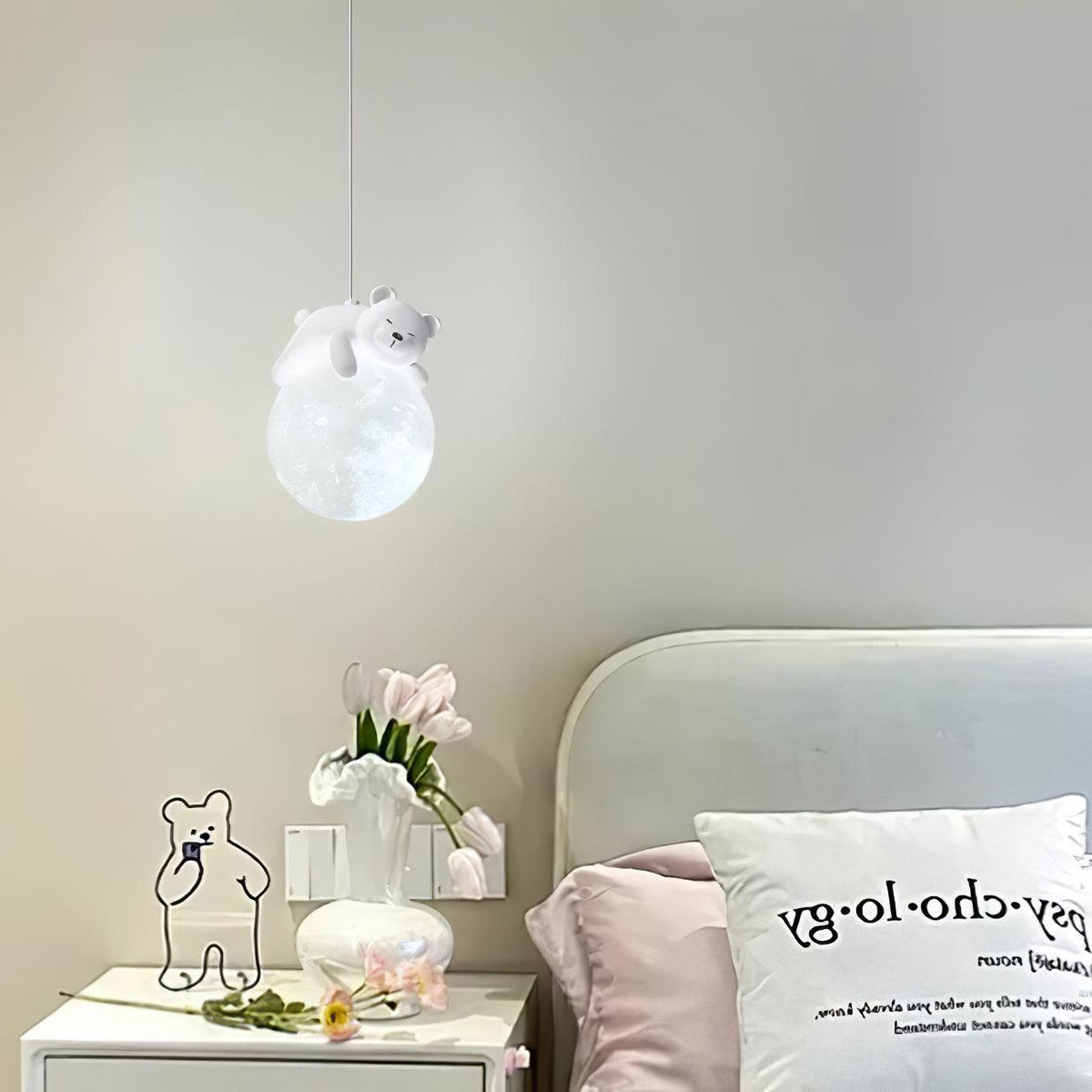 Velisise hanglamp Beer Maan voor kinderkamer