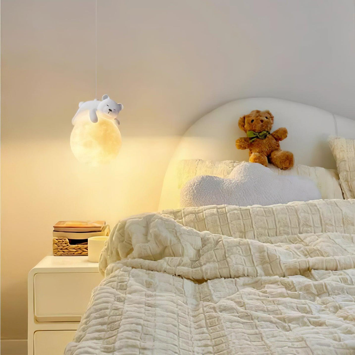 Velisise hanglamp Beer Maan voor kinderkamer