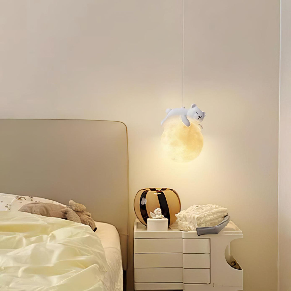 Velisise hanglamp Beer Maan voor kinderkamer