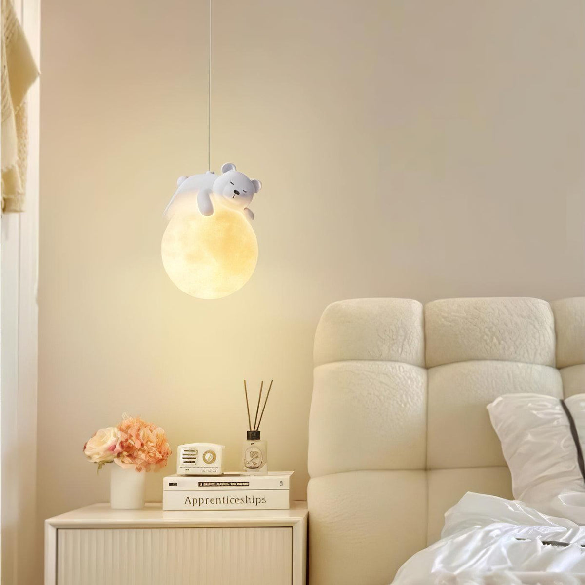 Velisise hanglamp Beer Maan voor kinderkamer