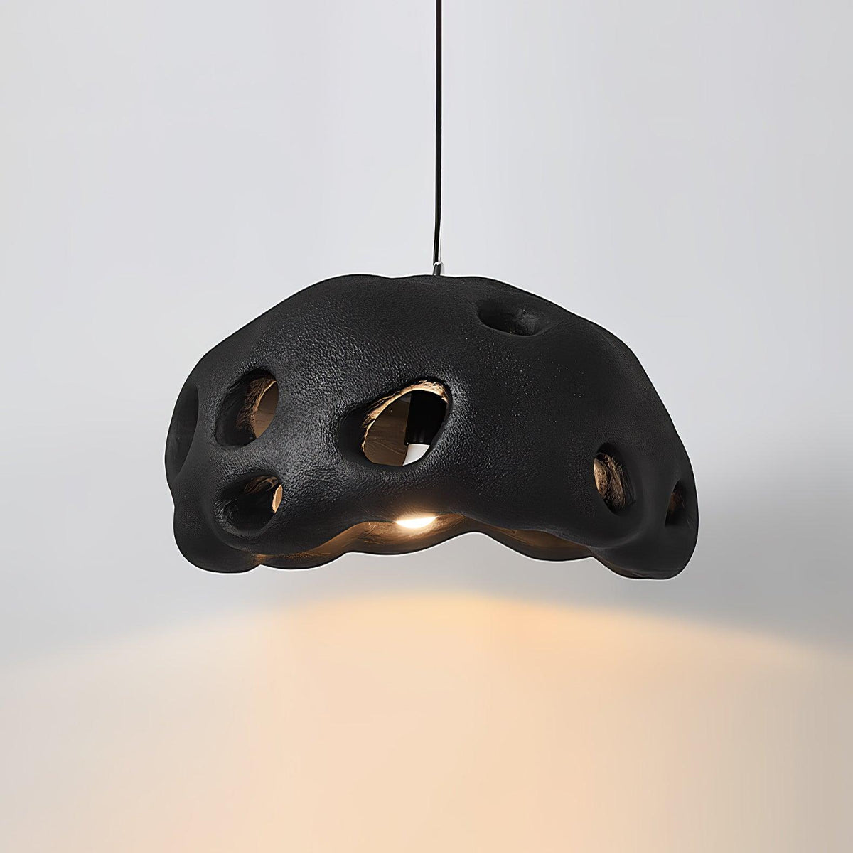 Celarira hanglamp van witte hars voor de woonkamer