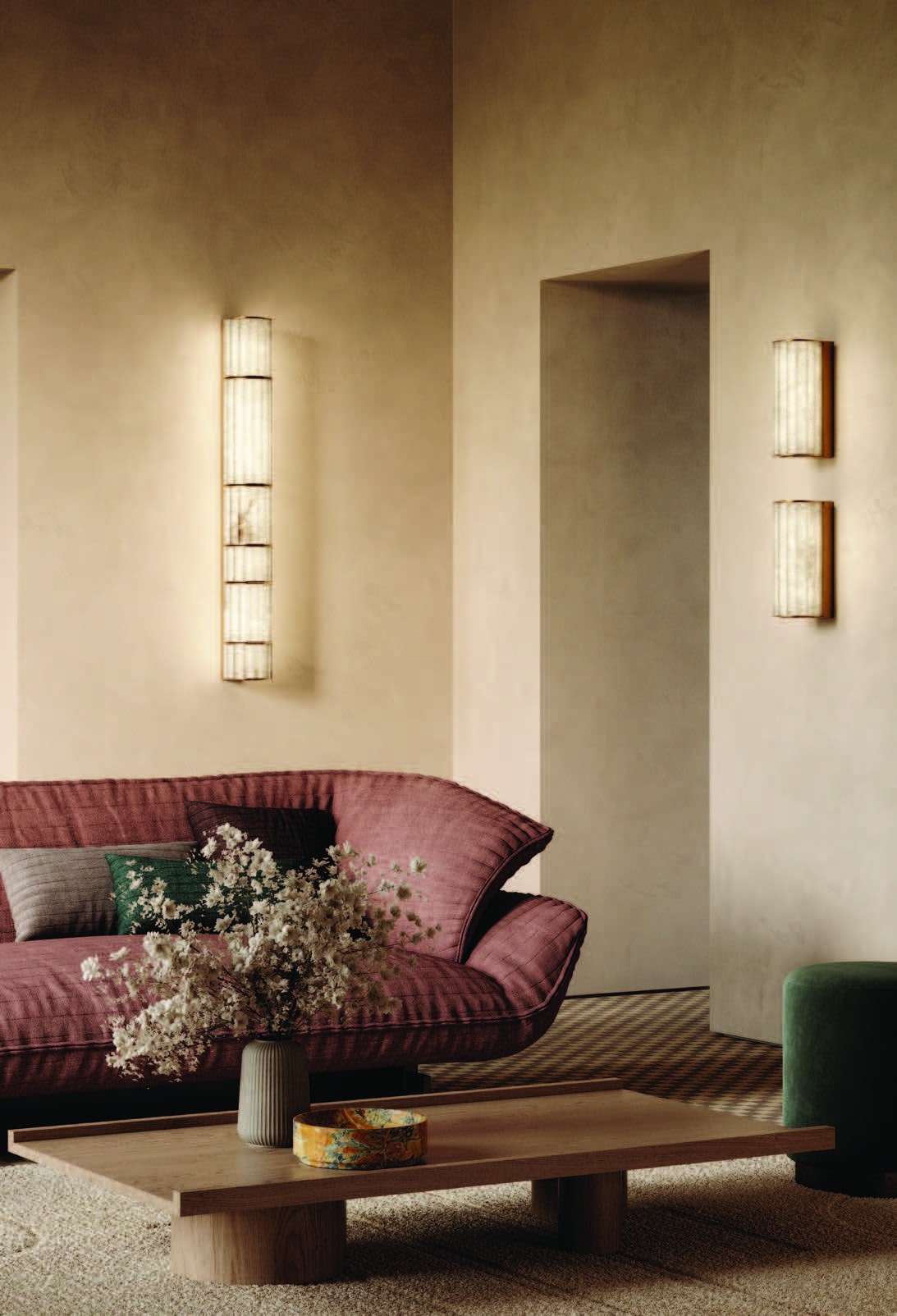 Eireielle albasten wandlamp