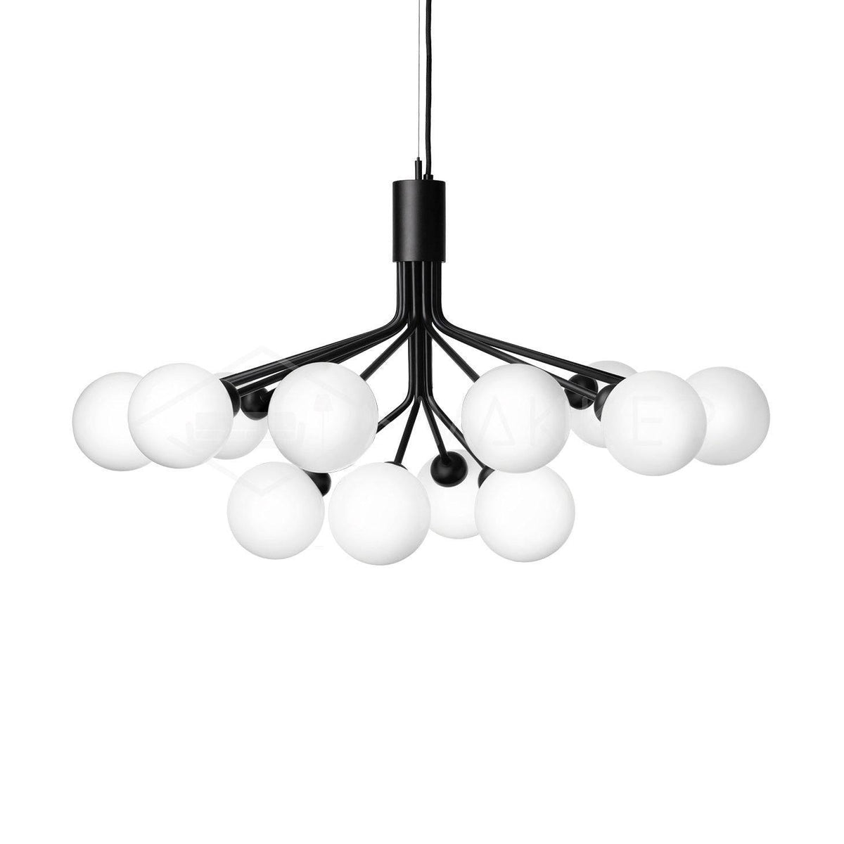 Eirelelle Hanglamp Glas cluster van glazen bollen Messing