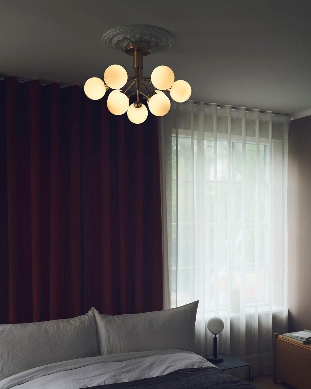 Eirelelle Hanglamp Glas cluster van glazen bollen Messing