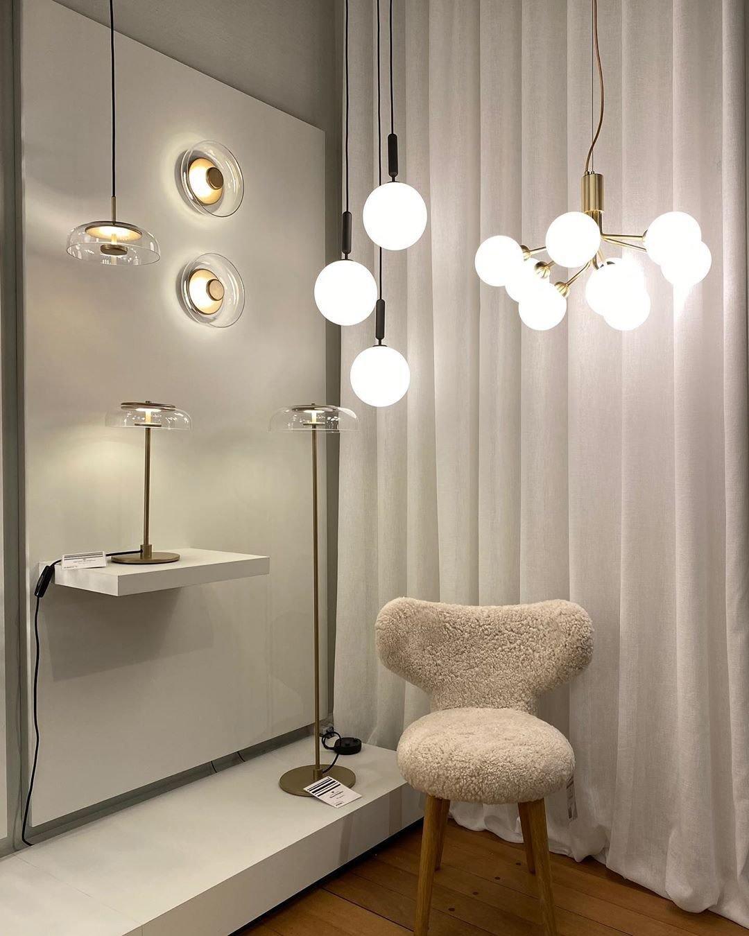 Eirelelle Hanglamp Glas cluster van glazen bollen Messing