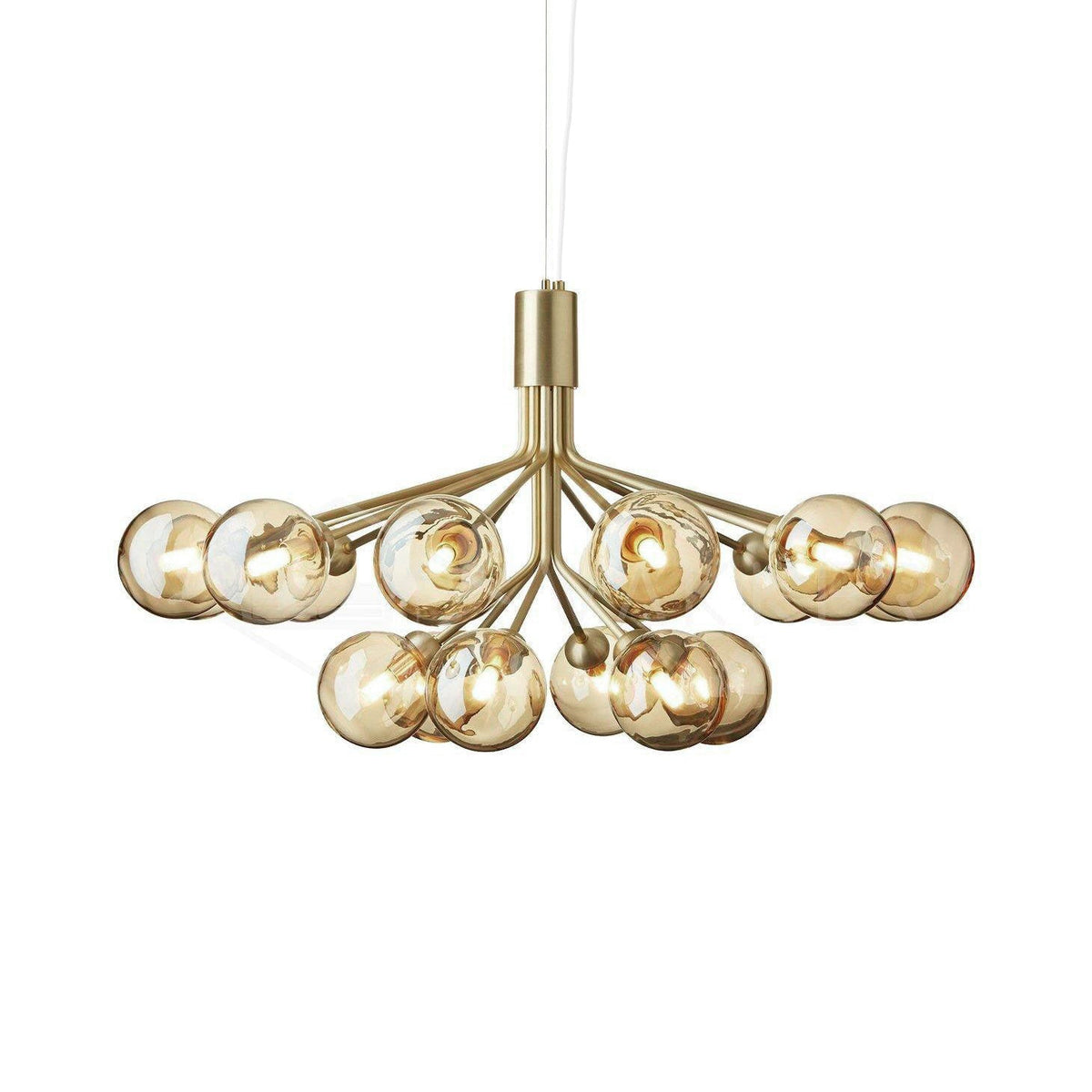 Eirelelle Hanglamp Glas cluster van glazen bollen Messing