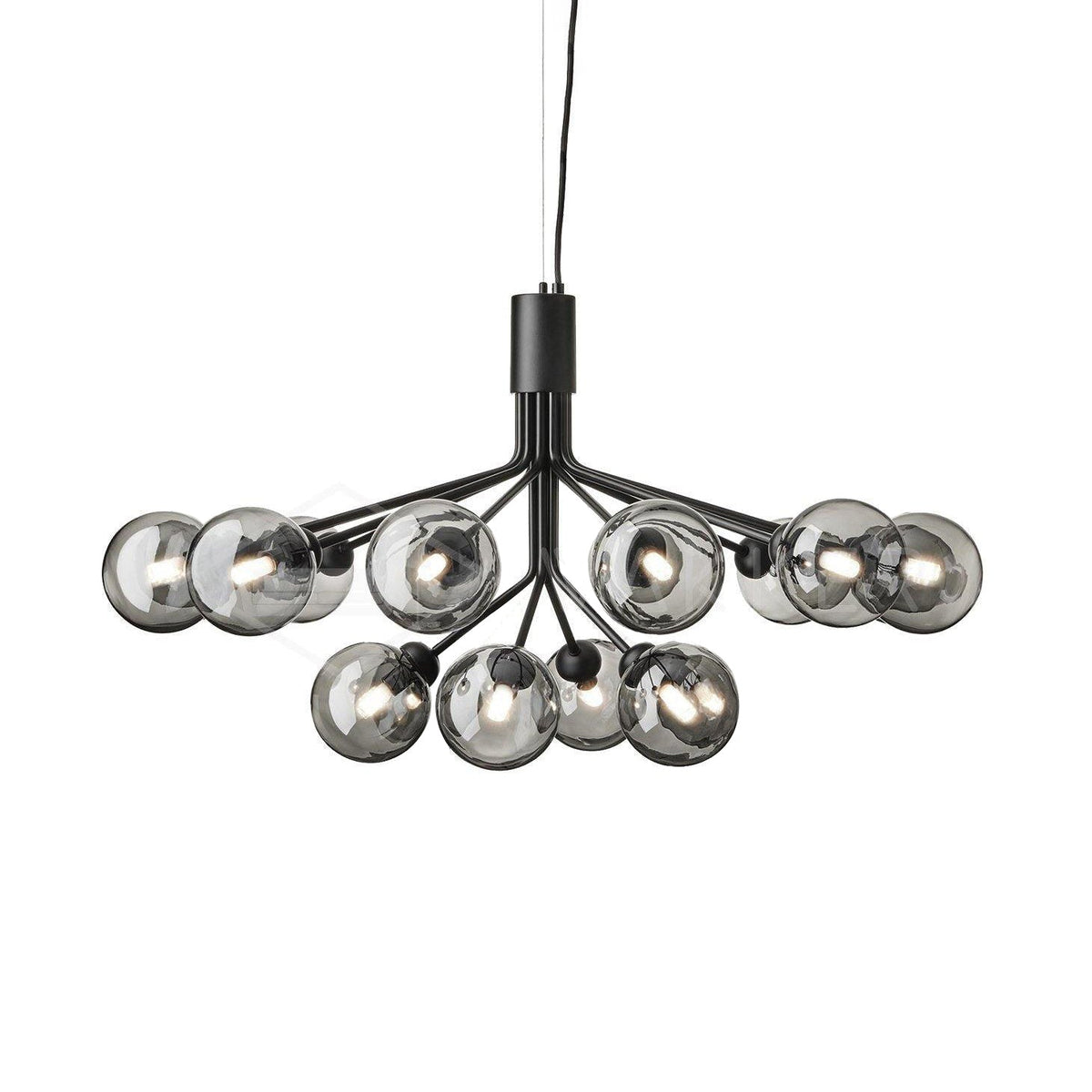 Eirelelle Hanglamp Glas cluster van glazen bollen Messing
