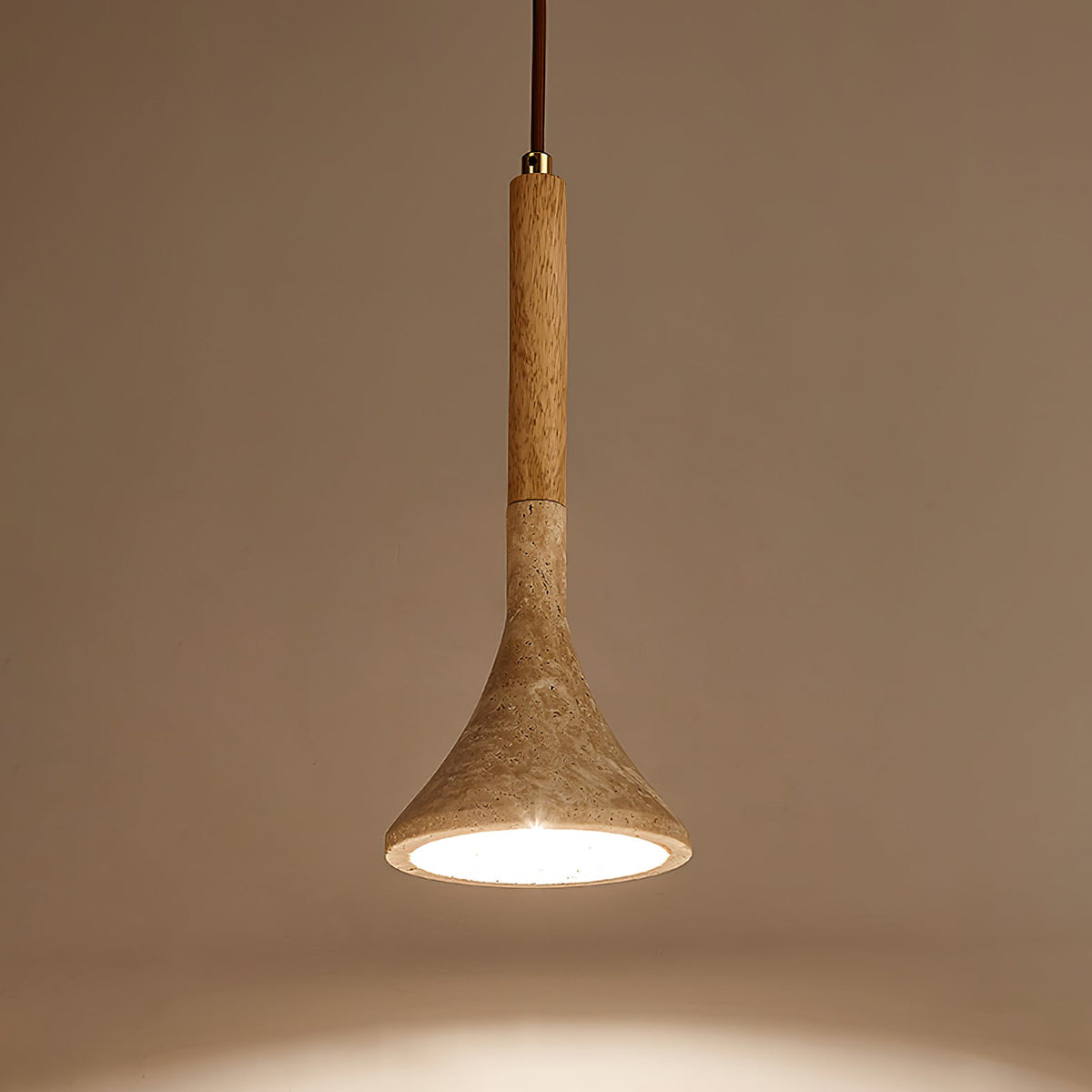 Taviaya minimalistische hanglamp van travertin