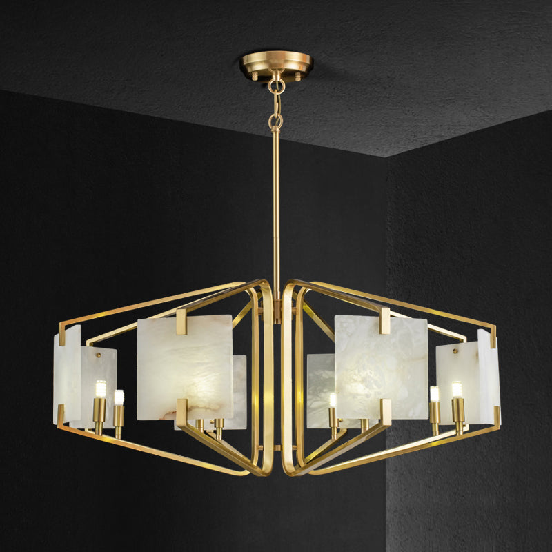 Plotuvys Postmodern luxe messing albasten kroonluchter