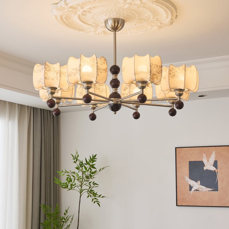 Ephaos elegantie Vintage Bloemmotief Hout Kroonluchter
