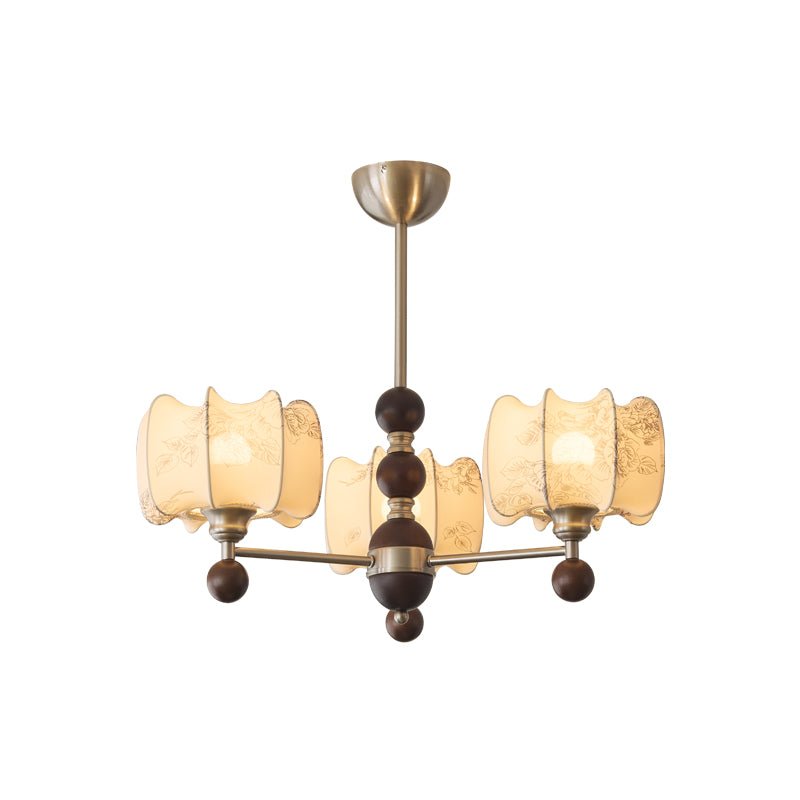 Ephaos elegantie Vintage Bloemmotief Hout Kroonluchter