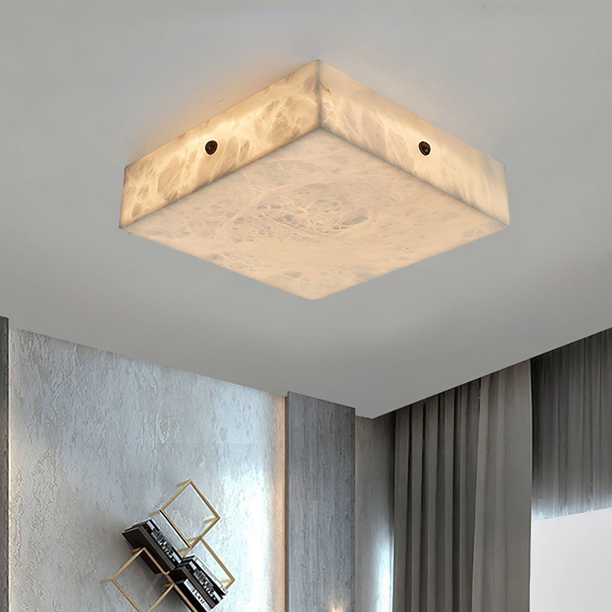 Rauduvys moderne minimalistische plafondlamp van albast