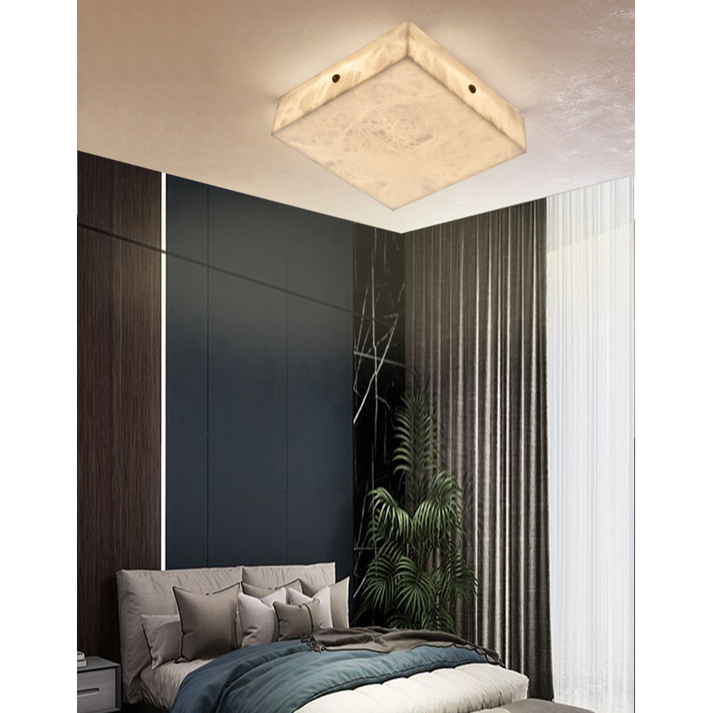 Rauduvys moderne minimalistische plafondlamp van albast