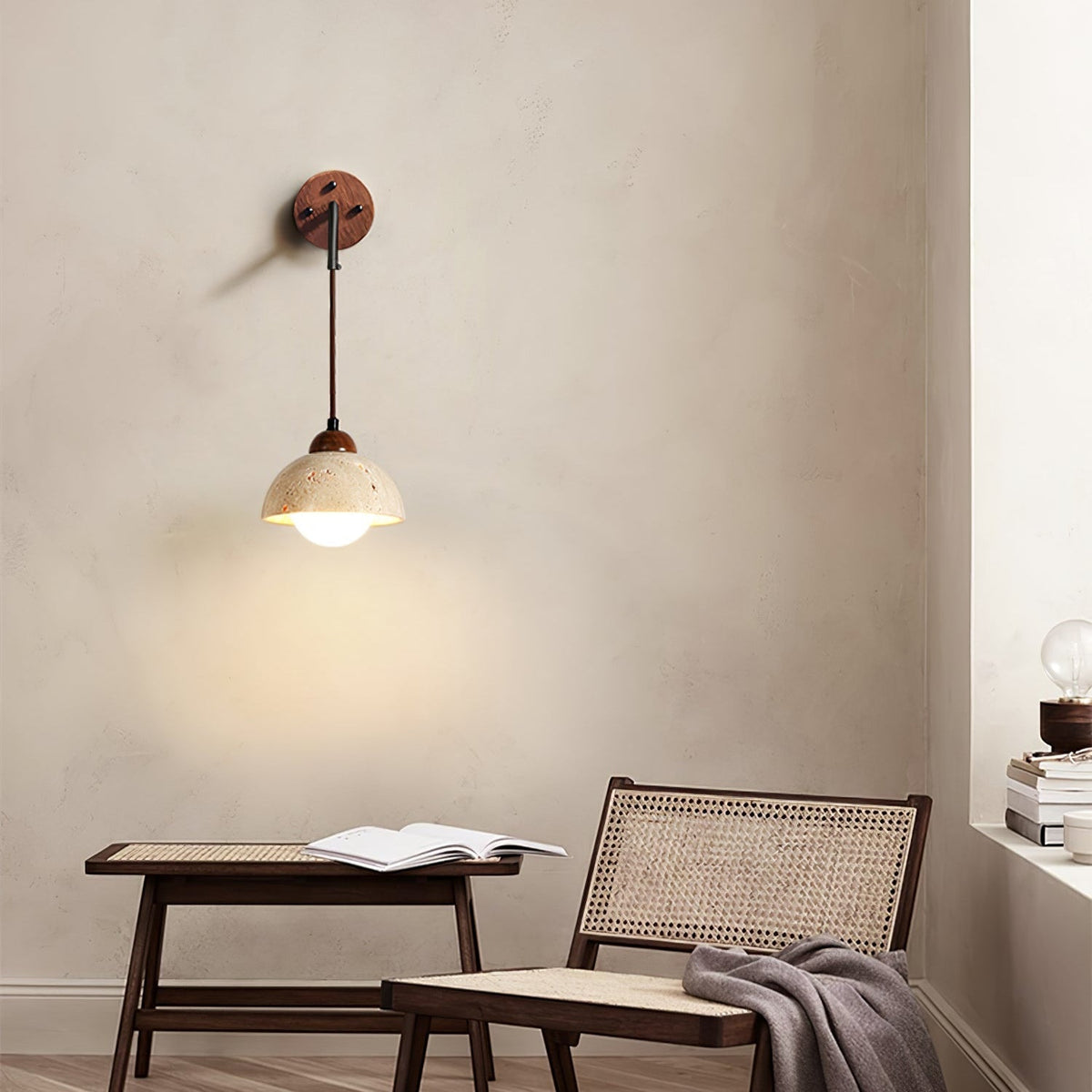 Valenella travertin wandlamp
