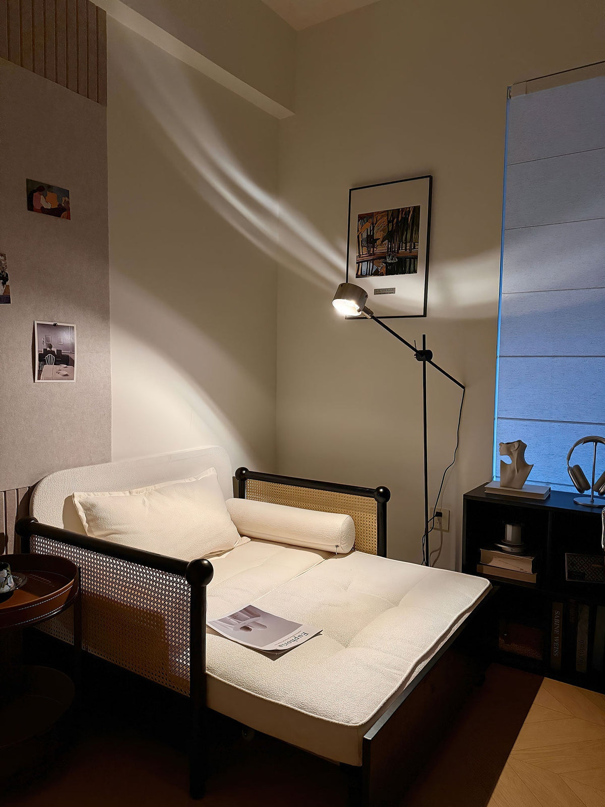 Arclen verstelbare vloerlamp met horizontale arm