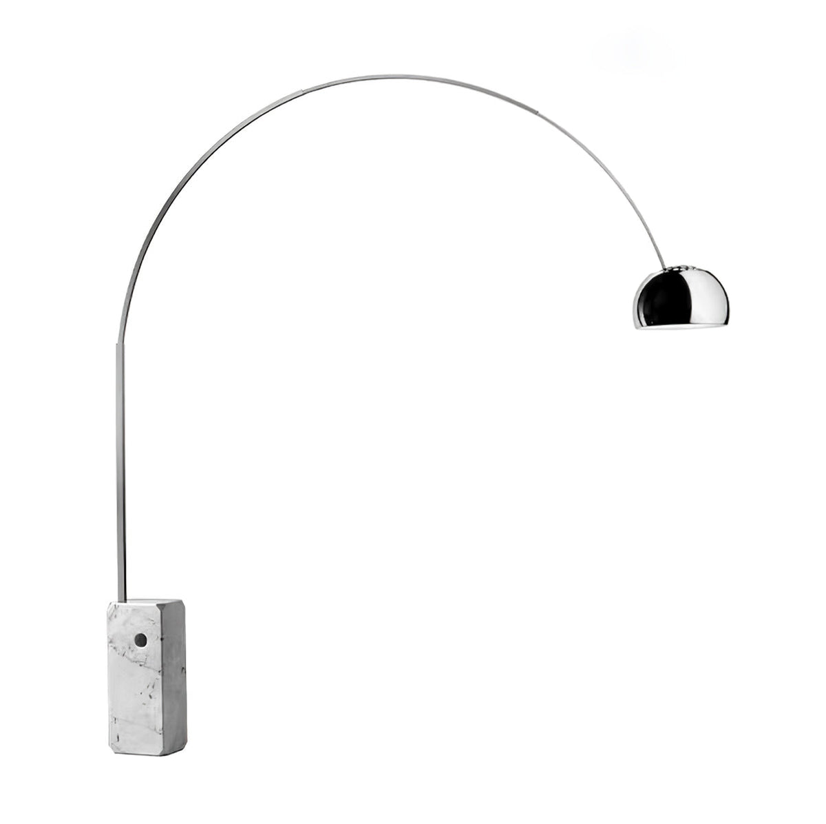 Alevra vloerlamp van staal en marmer