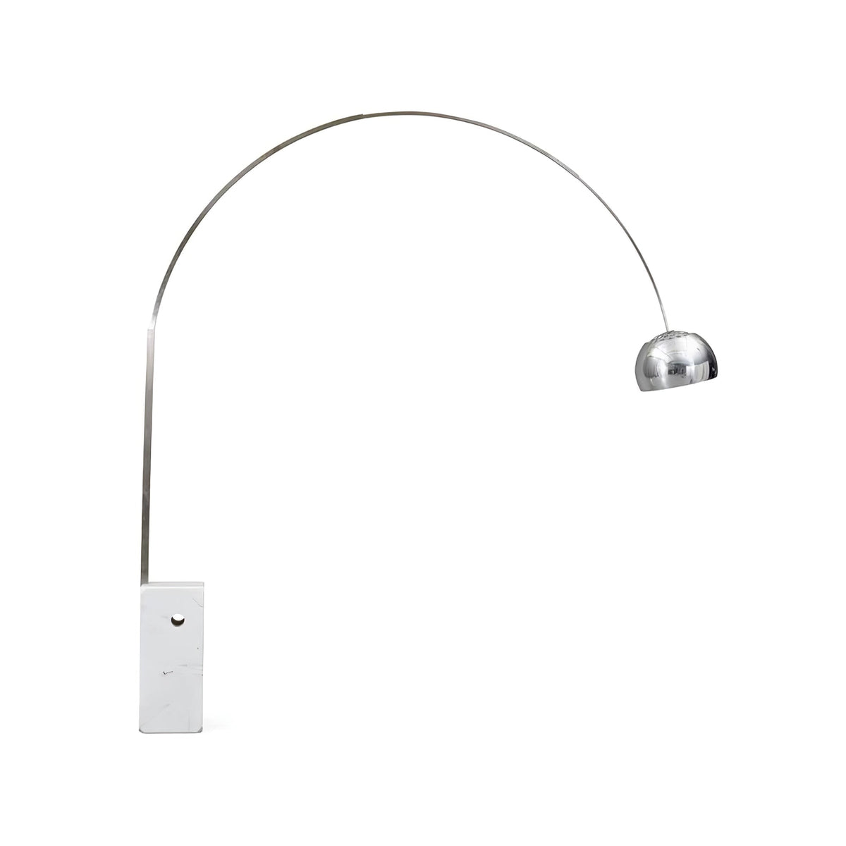 Alevra vloerlamp van staal en marmer