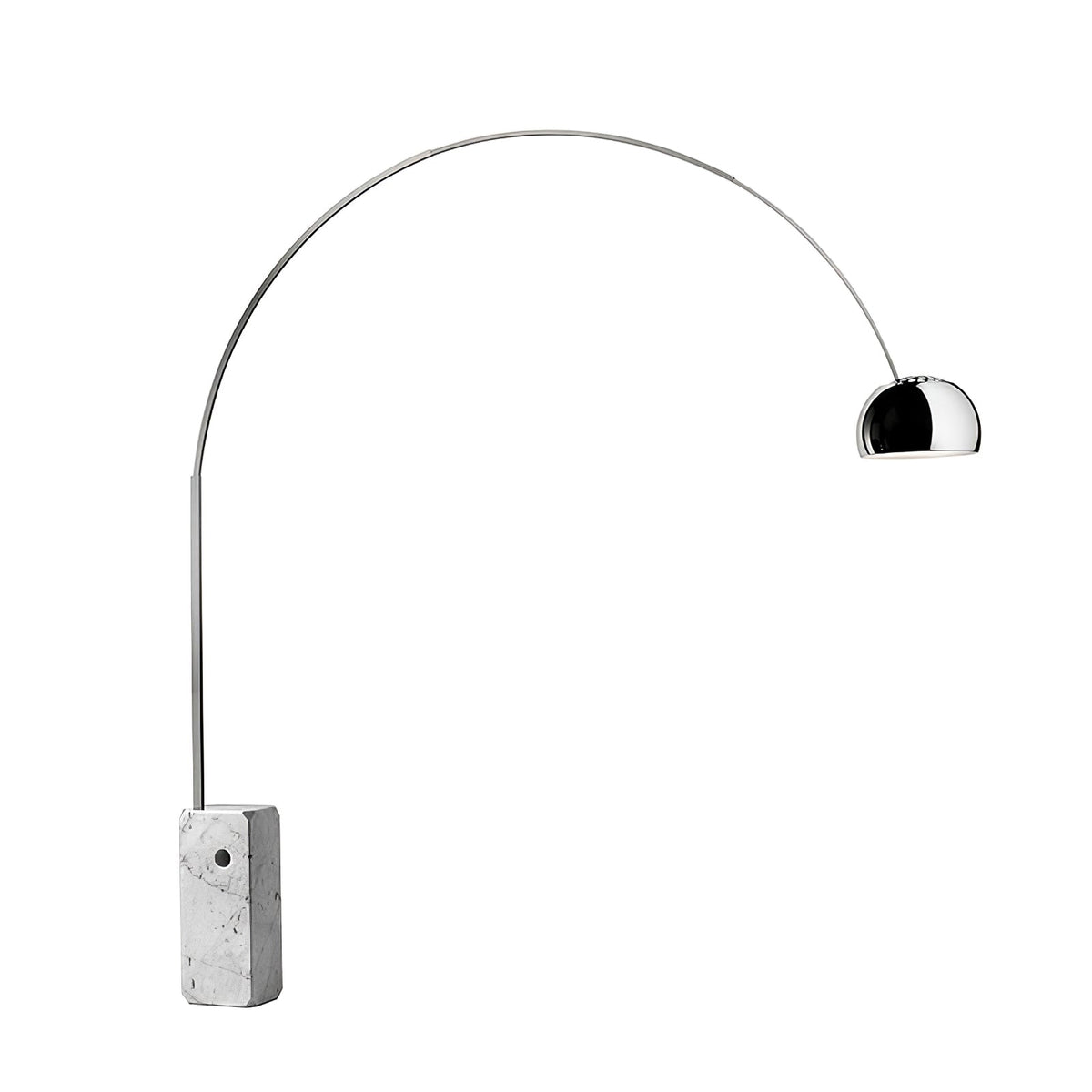 Alevra vloerlamp van staal en marmer