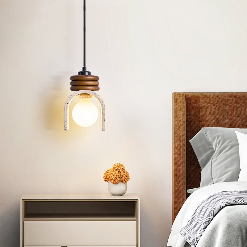 Quinn Moderne hanglamp van geel travertin
