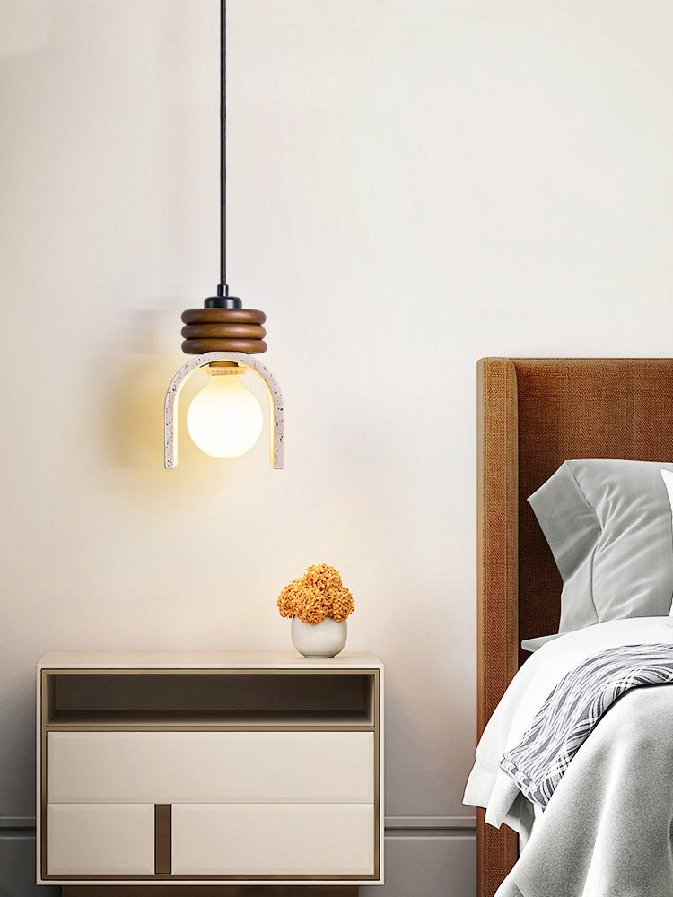 Quinn Moderne hanglamp van geel travertin