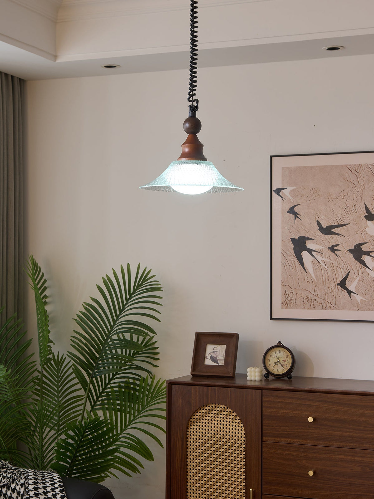 Syraeeth Premium Noordse kunst houten hanglamp