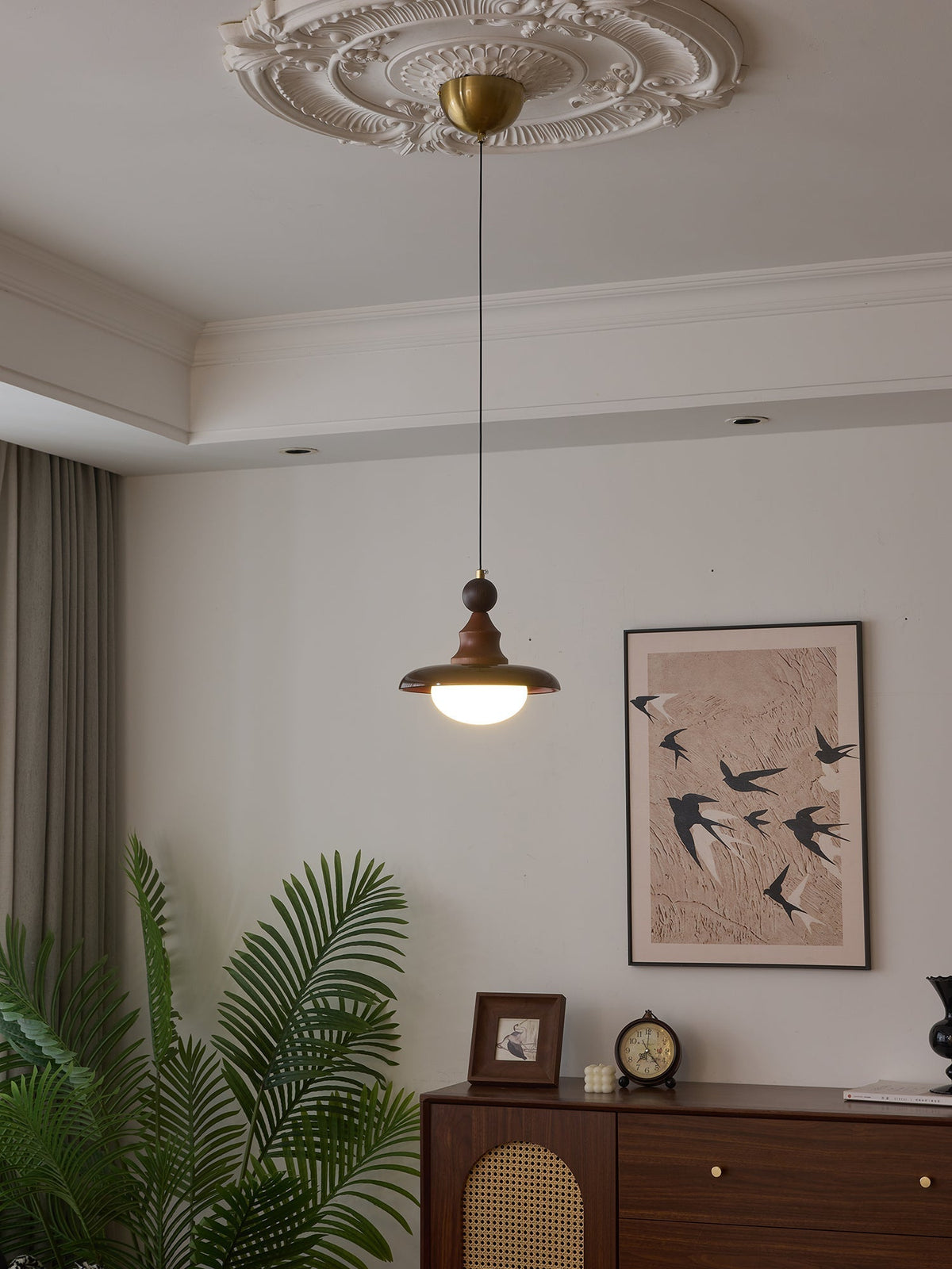Syraeeth Premium Noordse kunst houten hanglamp