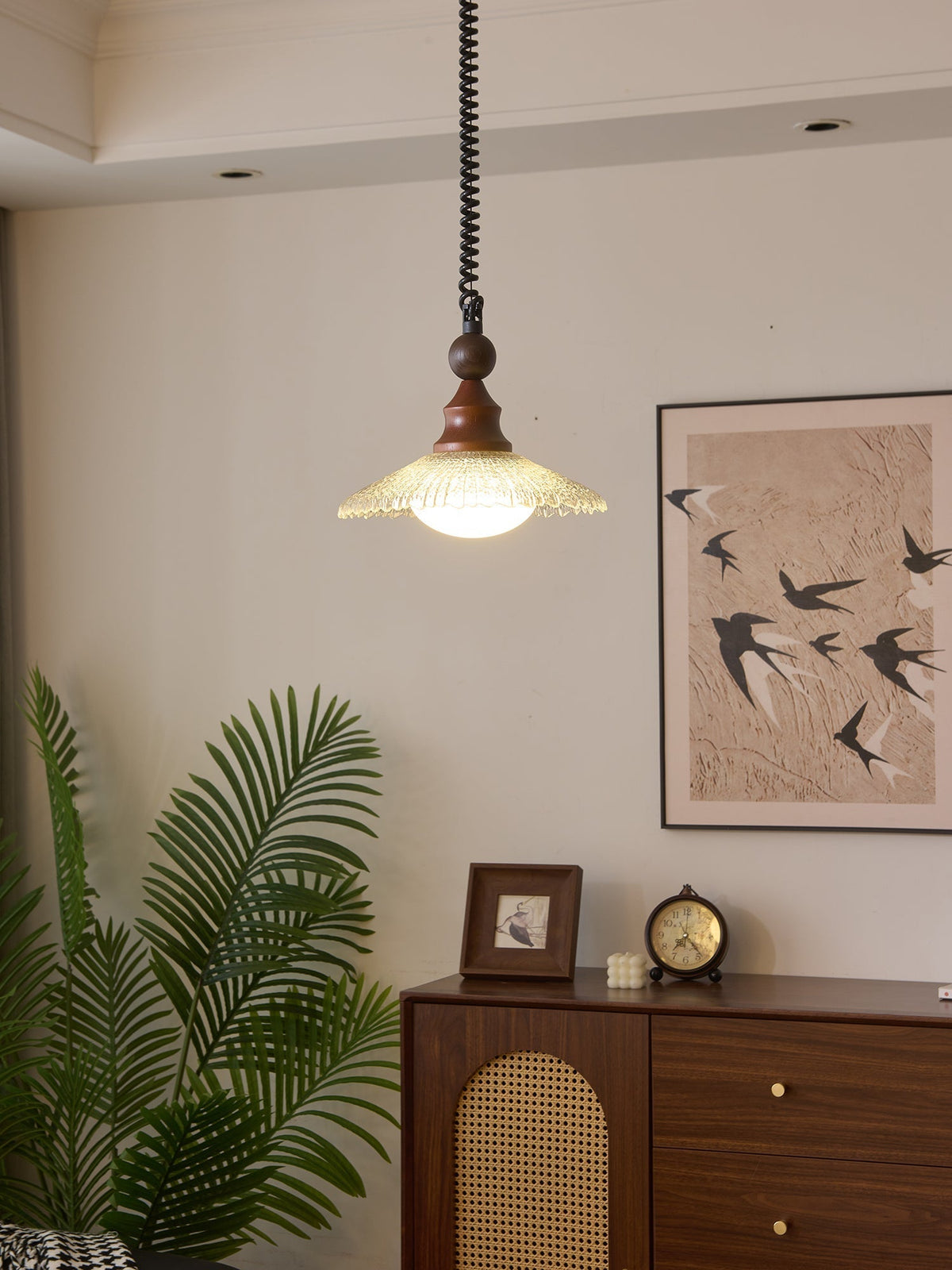 Syraeeth Premium Noordse kunst houten hanglamp
