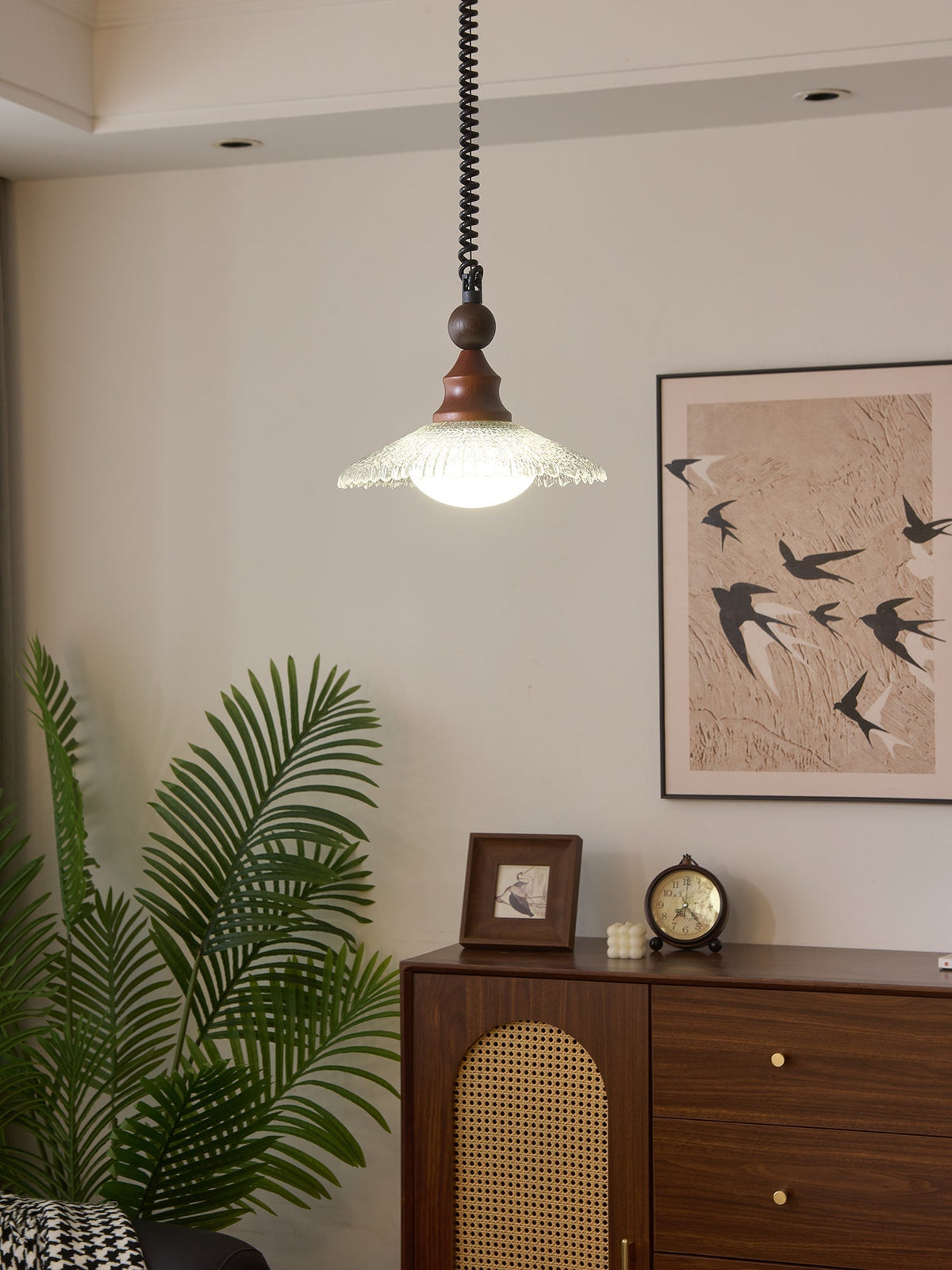 Syraeeth Premium Noordse kunst houten hanglamp