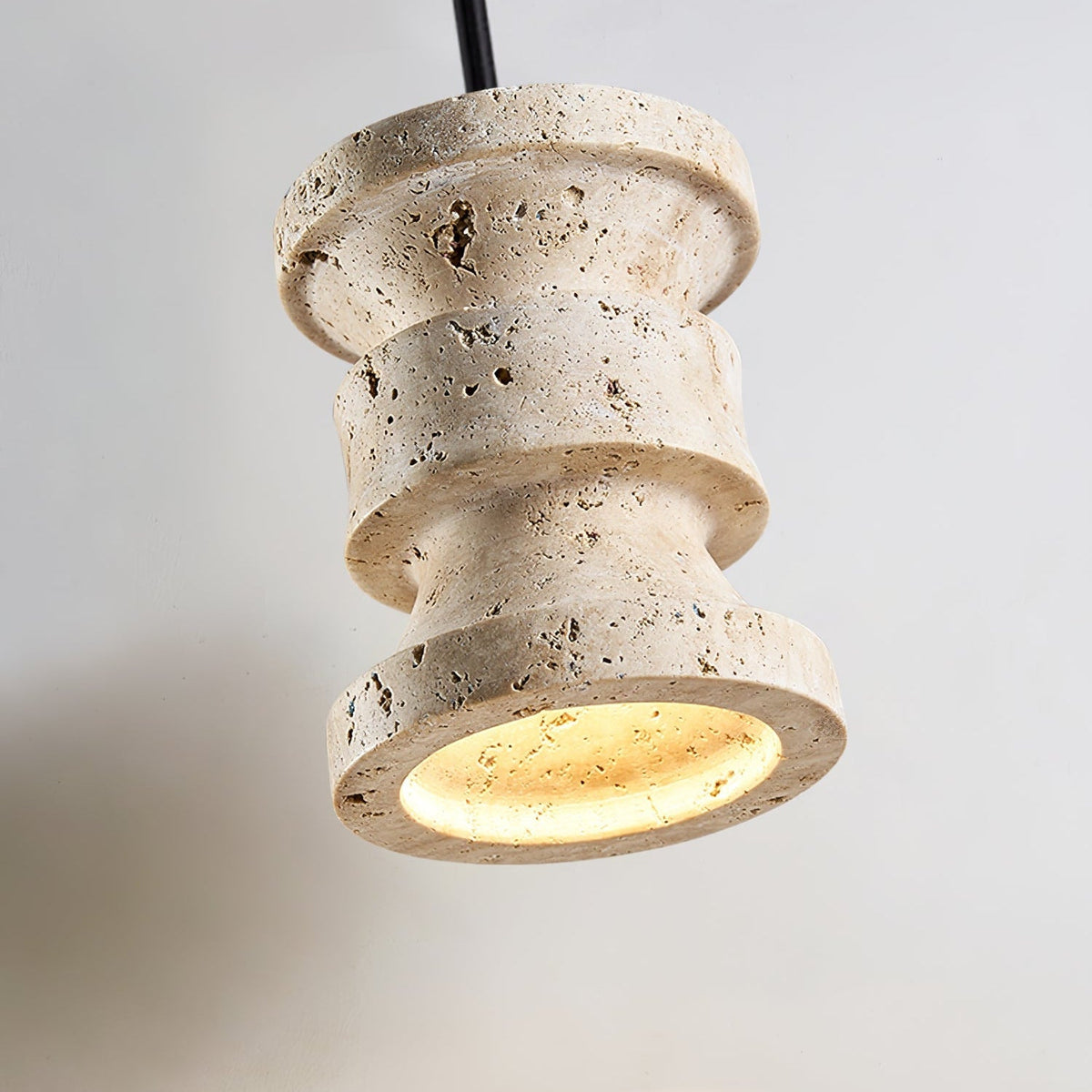 Durnel hanglamp van geel travertin