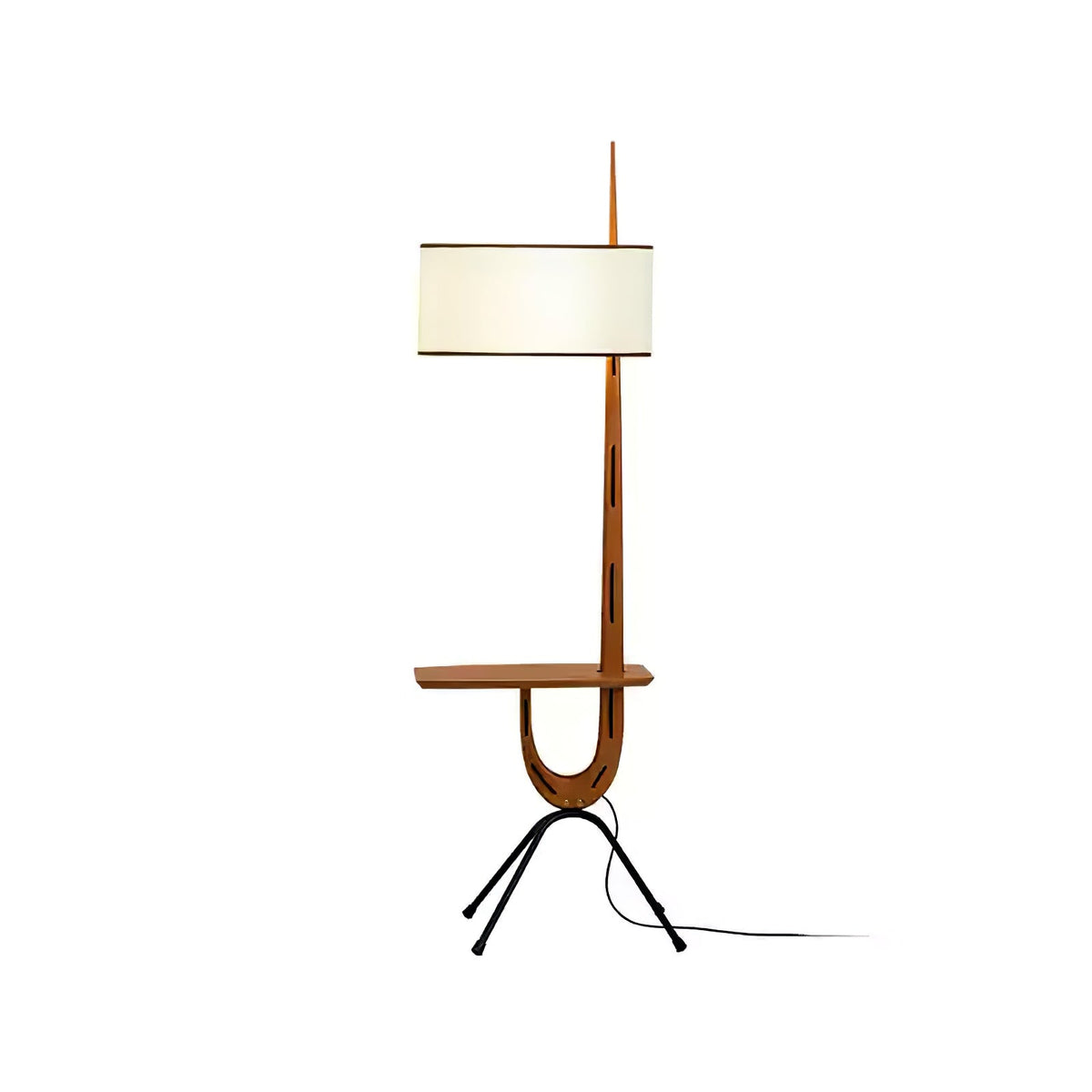 Vemara Mid Century Houten vloerlamp